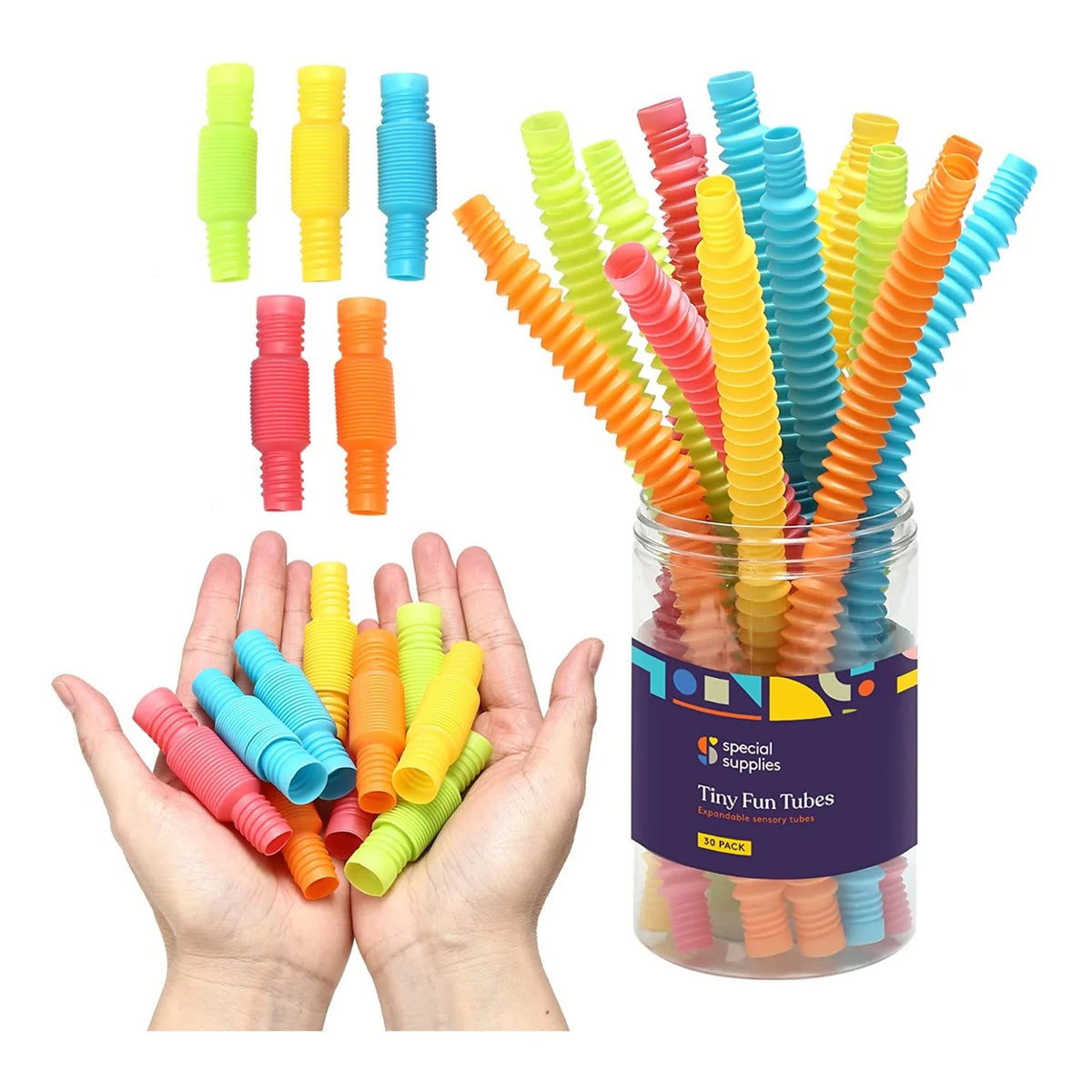 Special Supplies - Tiny Pop Tubes (Multi-Color) - (Pack of 5)