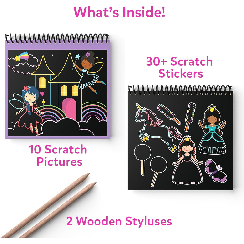 Scratch Art Books - Unicorns & Princesses