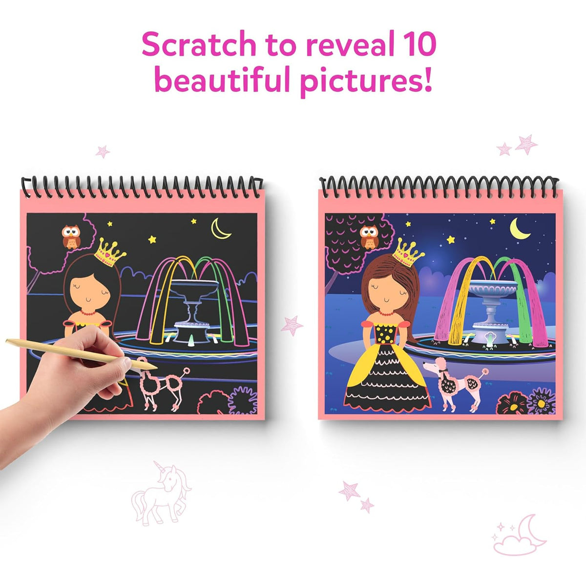 Scratch Art Books - Unicorns & Princesses