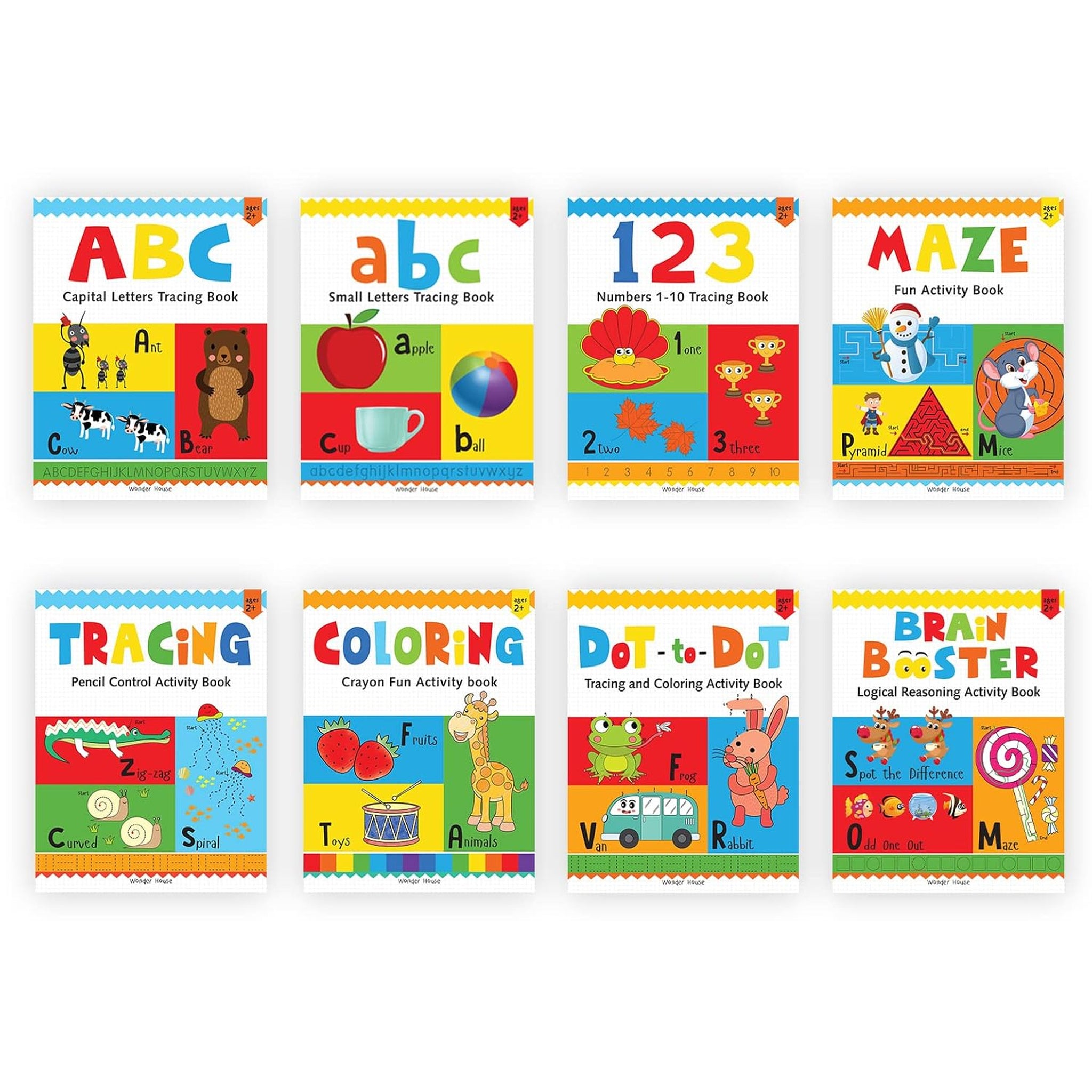 Preschool Complete Learning Activity Pack For Kids (Box Set of 8 Books)