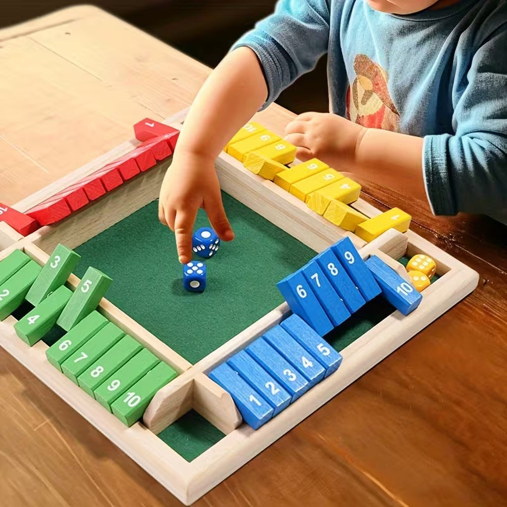 Wooden Number Dice Game Toy