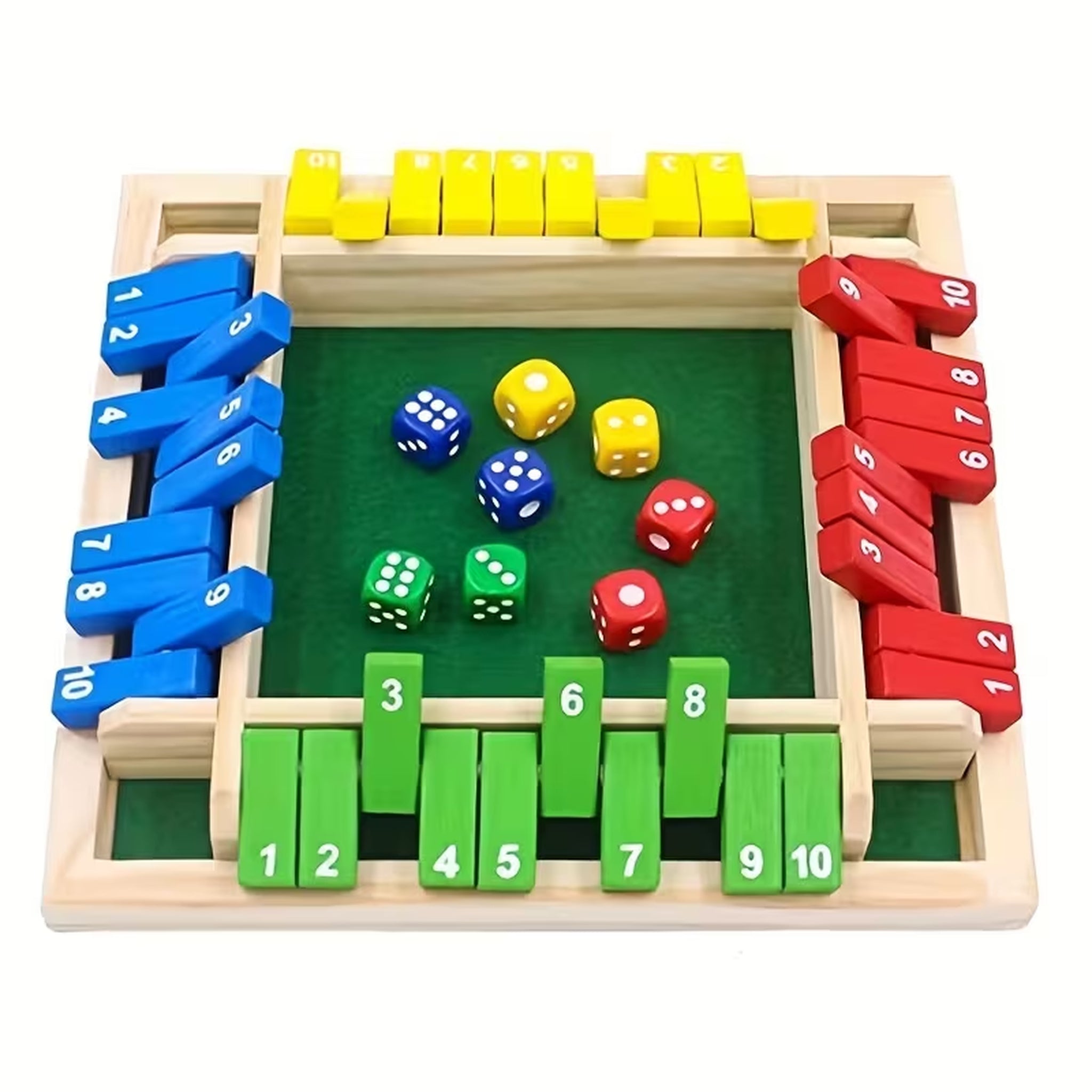 Wooden Number Dice Game Toy