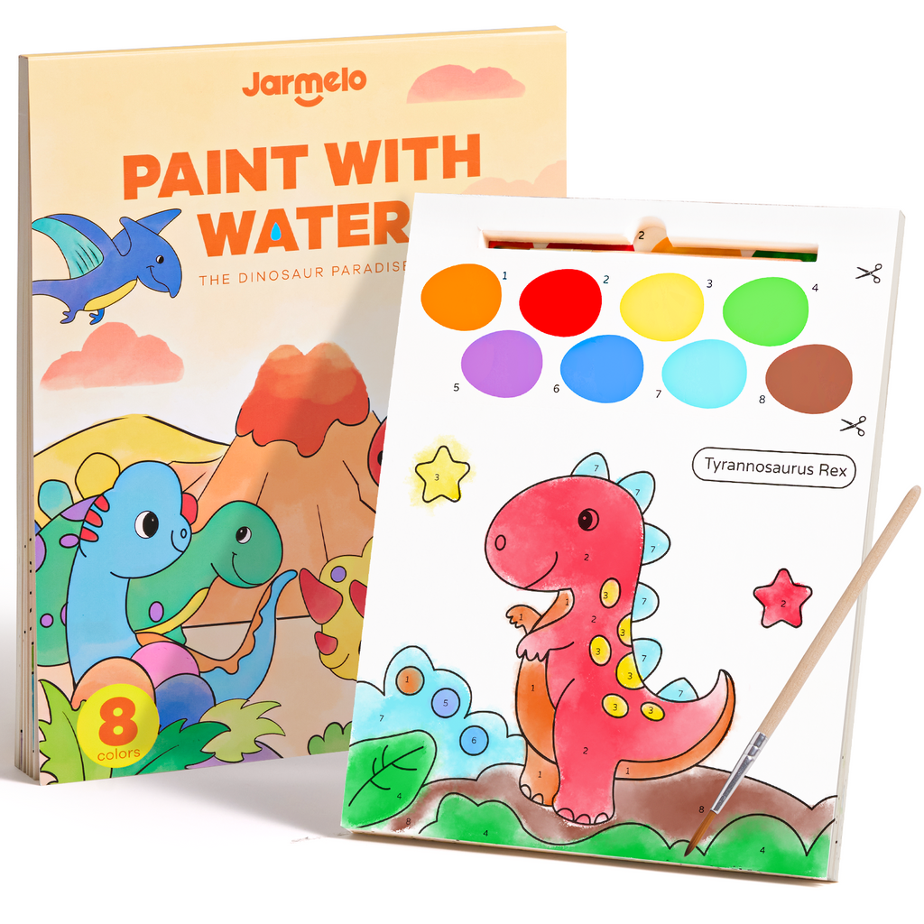 Jarmelo - Paint with Water Books - Dinosaurs