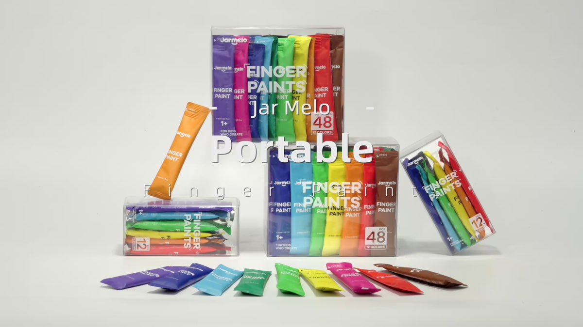 Jarmelo - Color Burst Finger Paint, 12 Colors (48 Ct.)