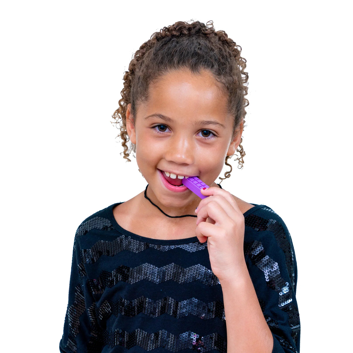 Chewy Blocks Necklace - Calming Textured Chewy Silicone Pendant